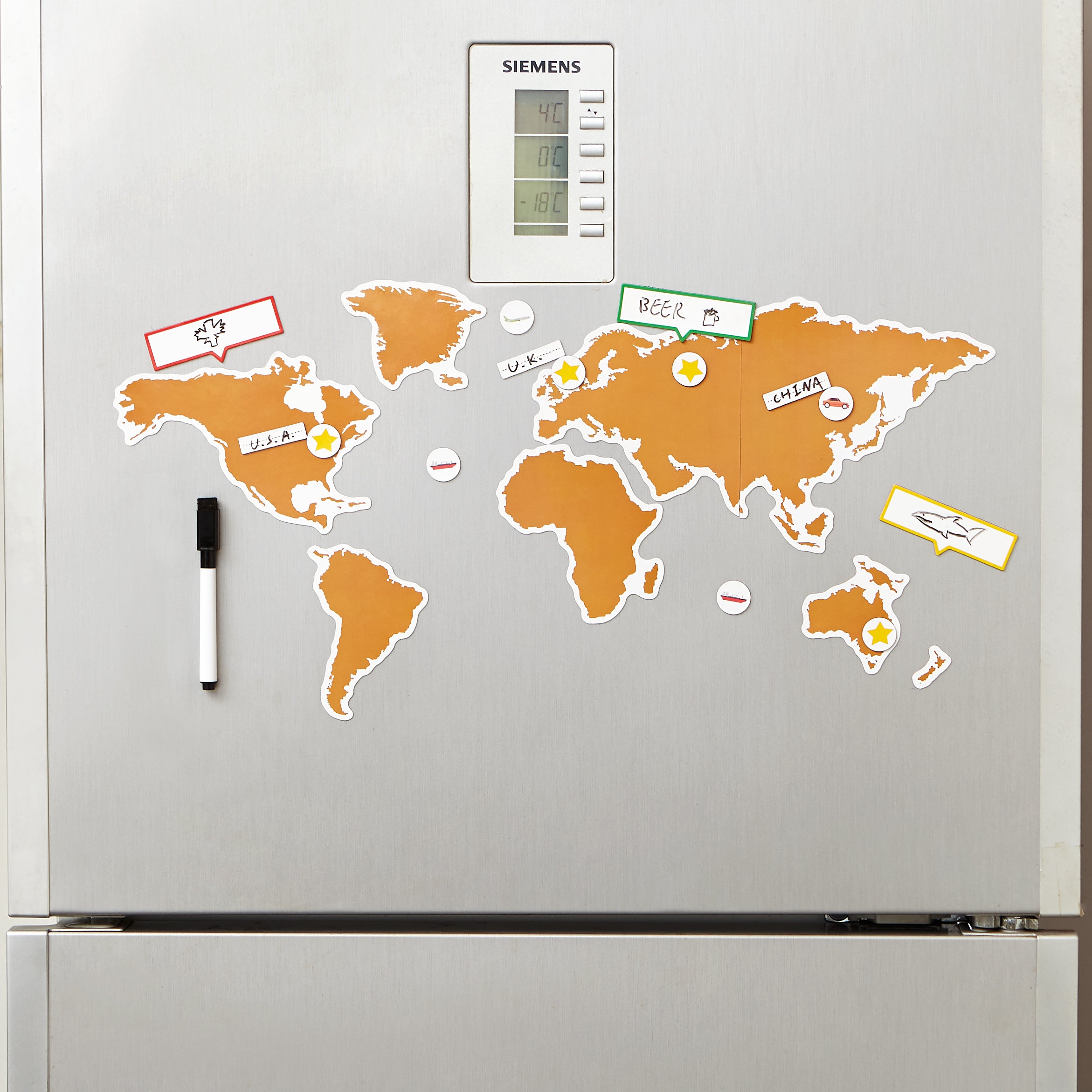 Magnetic World Map With Dry Wipe Set Fridge Freezer Magnet Travel Planner 58pcs Magnetic World Map With Dry Wipe Set Fridge Freezer Magnet Travel Planner 58pcs